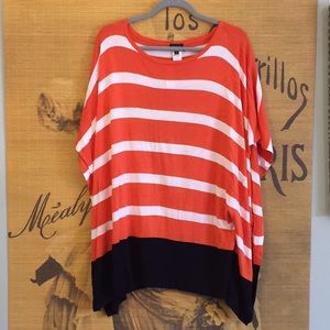 NWT! Talbots Striped Batwing Shirt