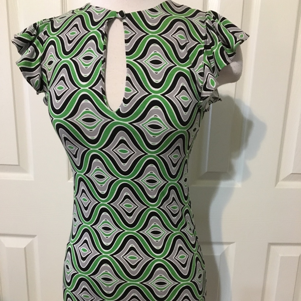 Super cute retro geometric print tunic