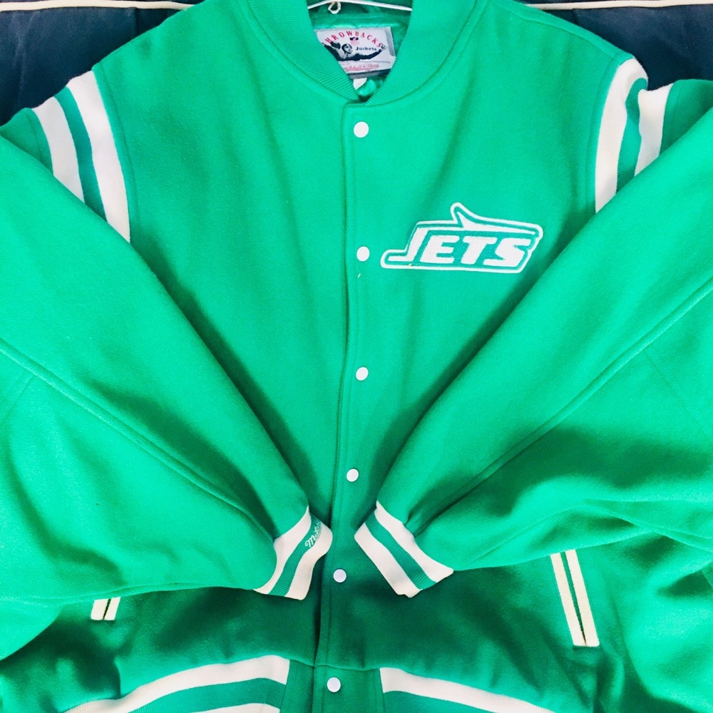 ❌SOLD❌Mitchell & Ness Varsity JETS Jacket 4XL