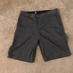 Volcom Gray Plaid Shorts