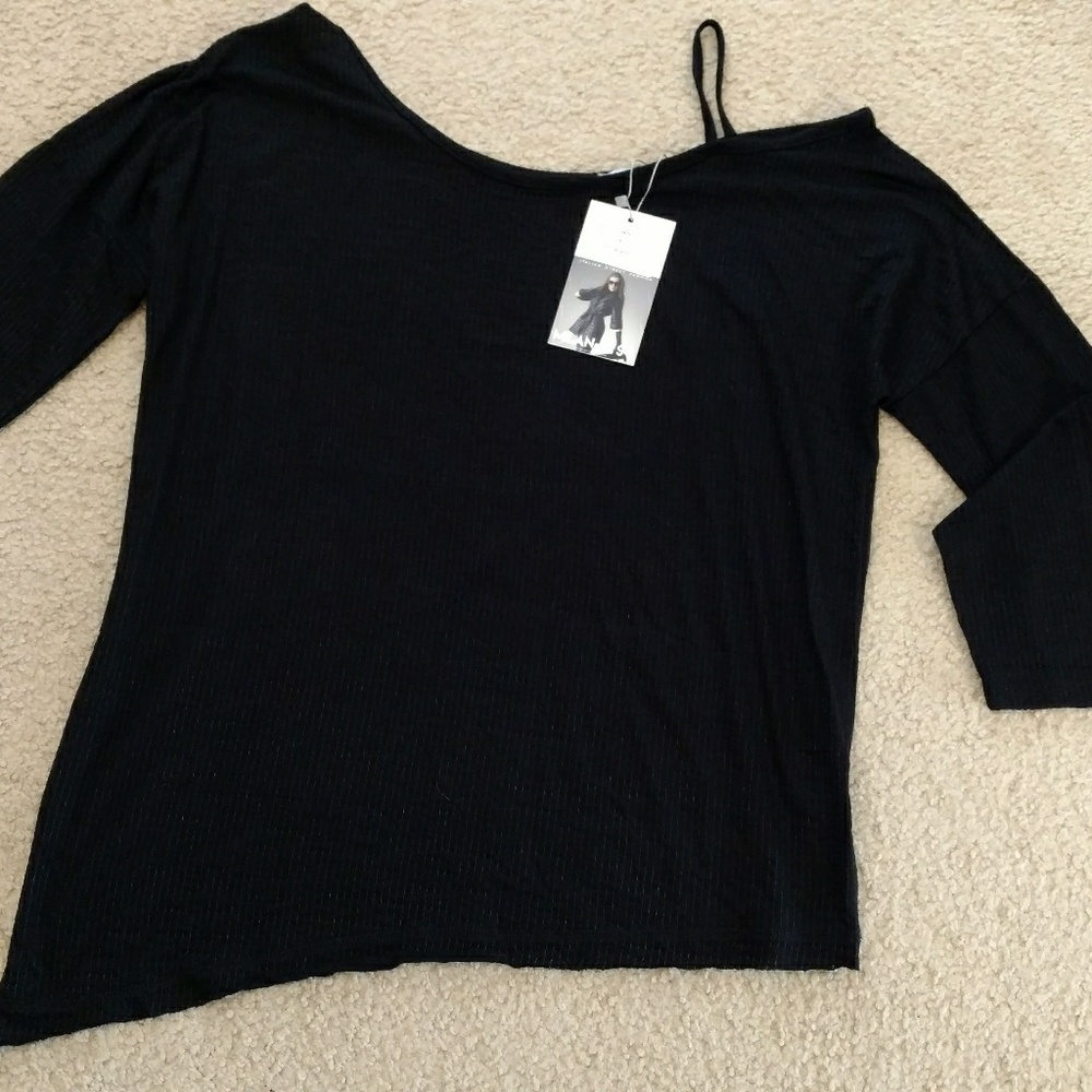 Off the shoulder black top