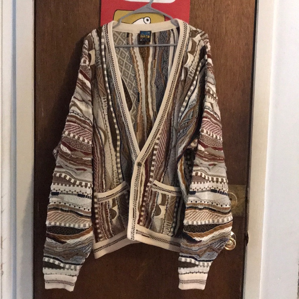 Vintage Emaroo cardigan brown and cream