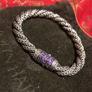 John Hardy Purple Stones Bracelet