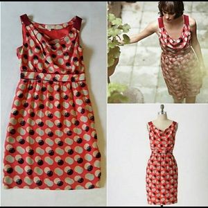 Anthropologie Moulinette Seours silk dress size 8