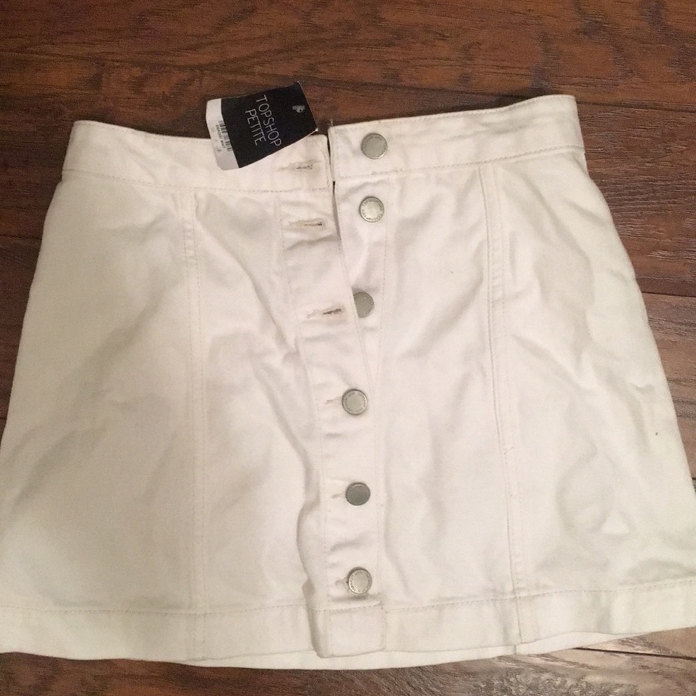 White Denim Skirt