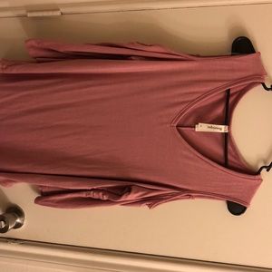 Open shoulder long sleeve shirt