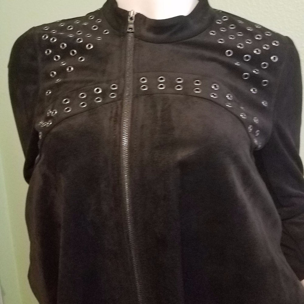 BCBG MaxAzria Bri Cropped Faux-Suede Jacket