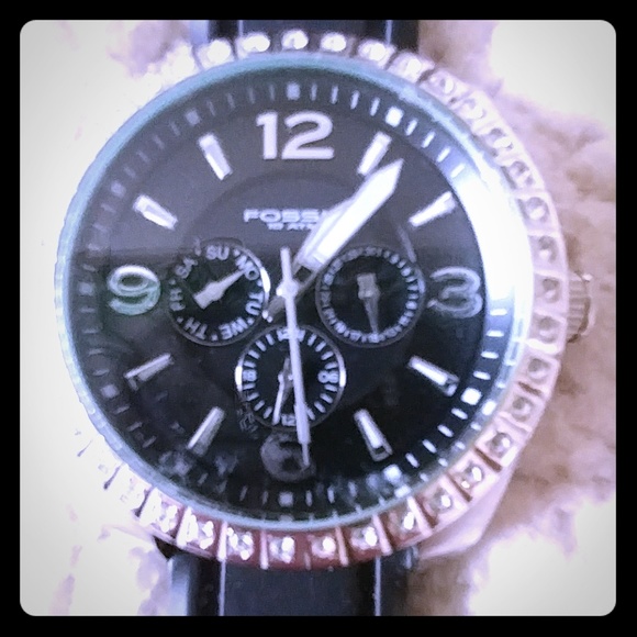 💞Fossil black boyfriend watch!💞 - Picture 1 of 7