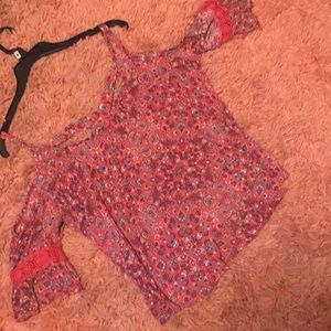 Paisley off the shoulder shirt