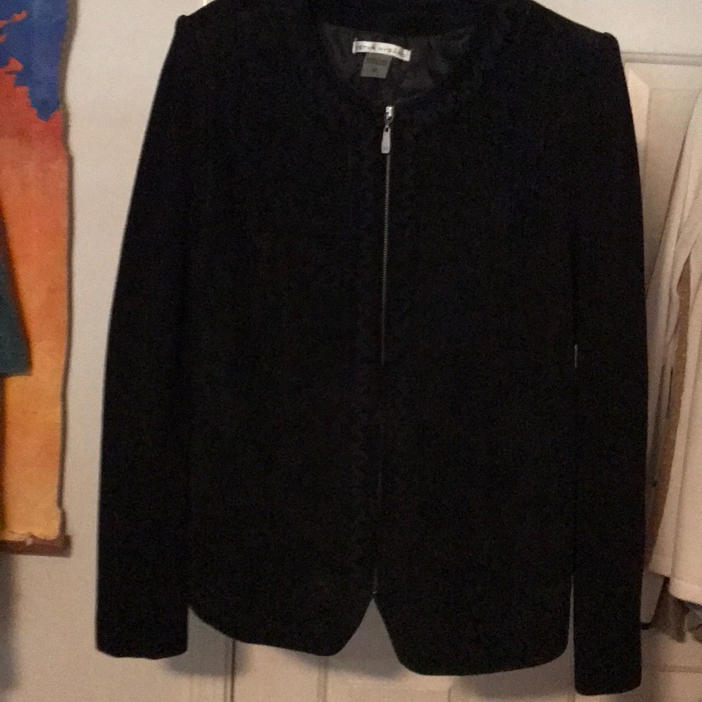 Light weight sweater suede jacket