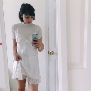 Embroidered Silk Slip