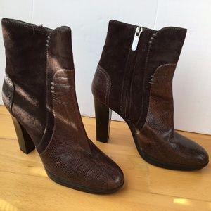 Tod's Brown Suede and Leather Boots Sz 37