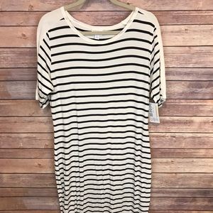 Black and white stripe LuLaRoe Julia