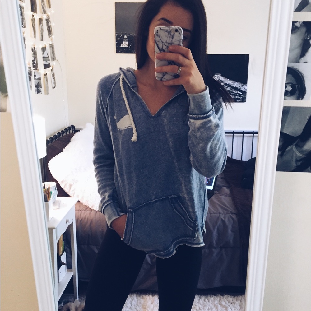 slouchy surf shop hoodie