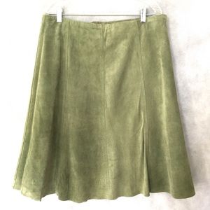 NWOT H&M Sage Green Suede Skater Skirt
