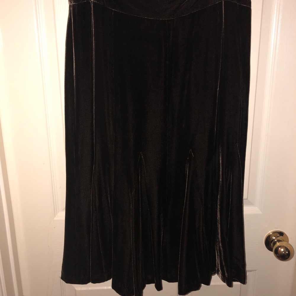 Ann Taylor Loft Dark Brown Velvet skirt size 10