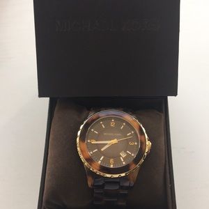 Michael Kors Brown Tortoise Shell Acetate Watch