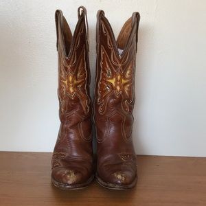 Miss Capezio Vintage Leather Butterfly Boots