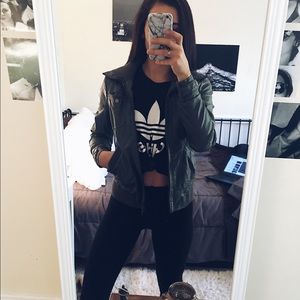 army green bomber jacket