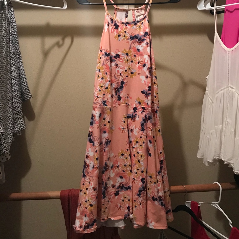 Flower halter top dress