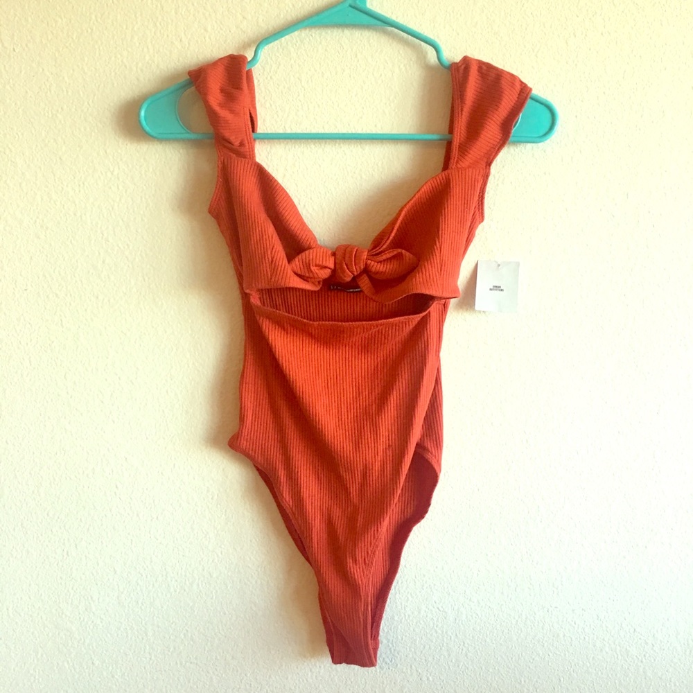 Urban Outfitters Red Orange Bodysuit