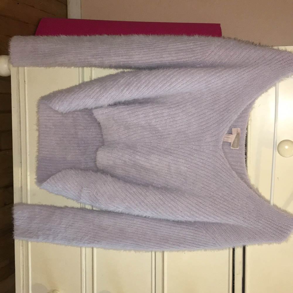 FUZZY PURPLE SWEATER