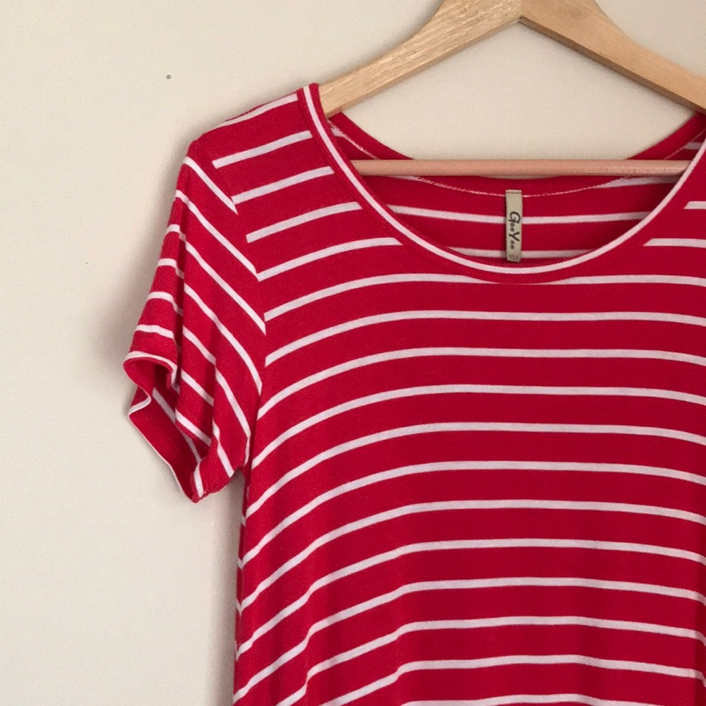 Red Striped Top