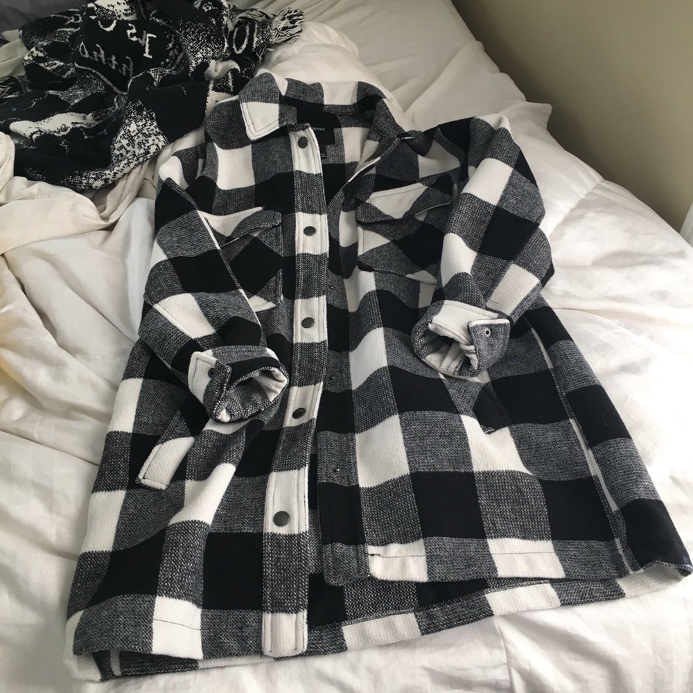 Plaid forever 21 coat!!