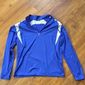Nike blue golf pullover with grey accents