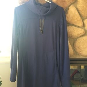 Lole blue tunic with cowl neck