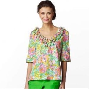 Lilly Pulitzer Cerelia Blouse in Little Lillet