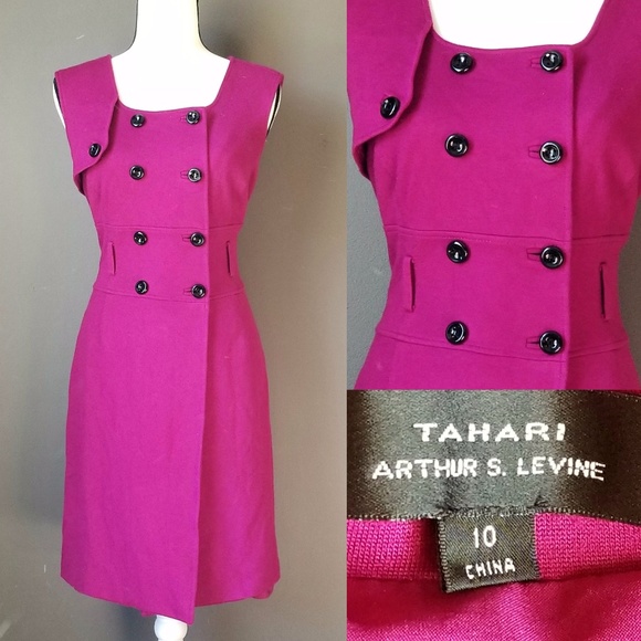 Purple Double Breasted Dress
