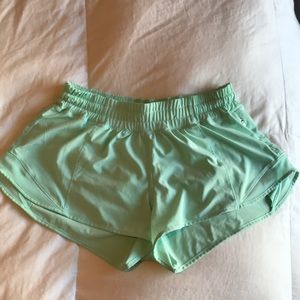 Mint Lululemon Hotty Hot Shorts