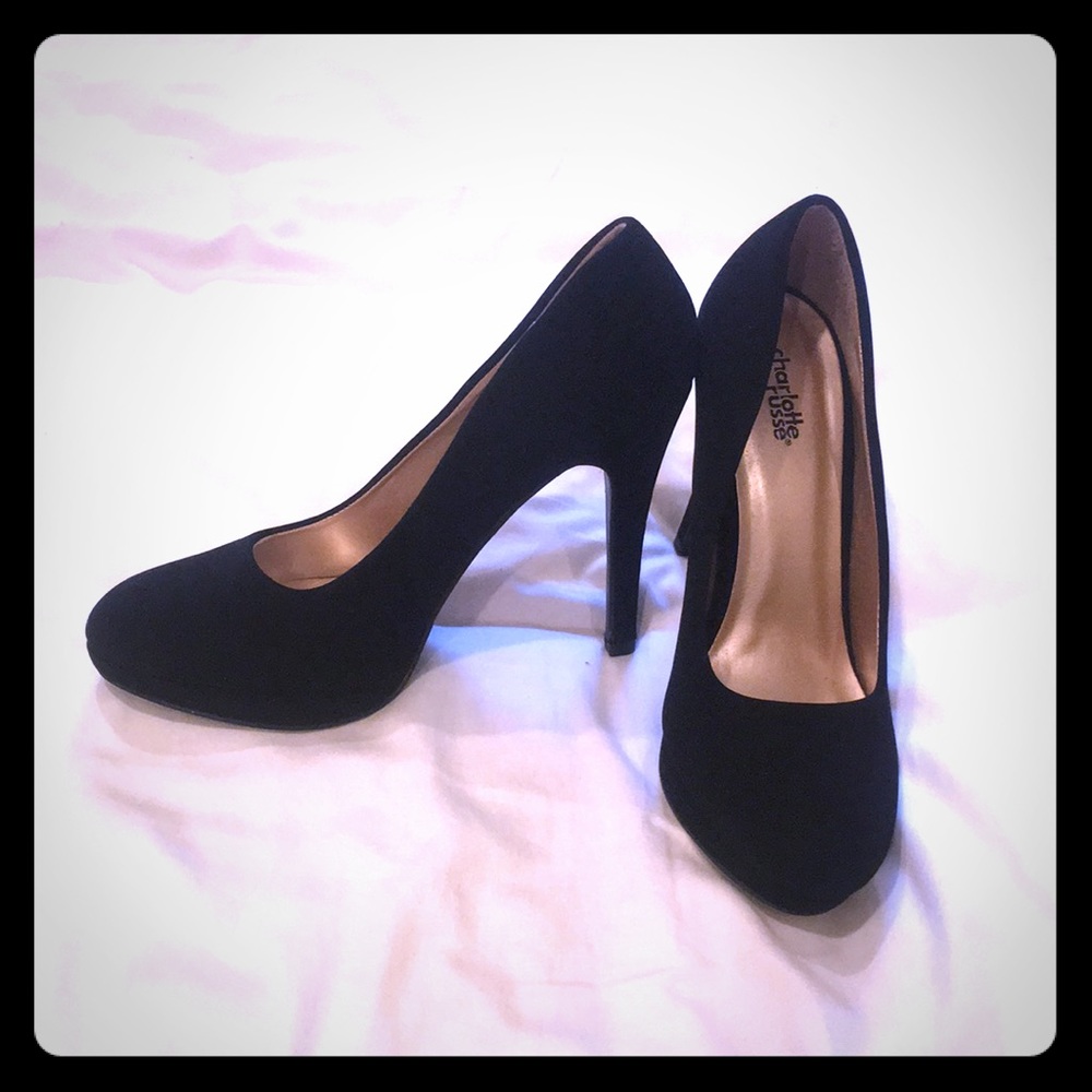 Velvet high heels