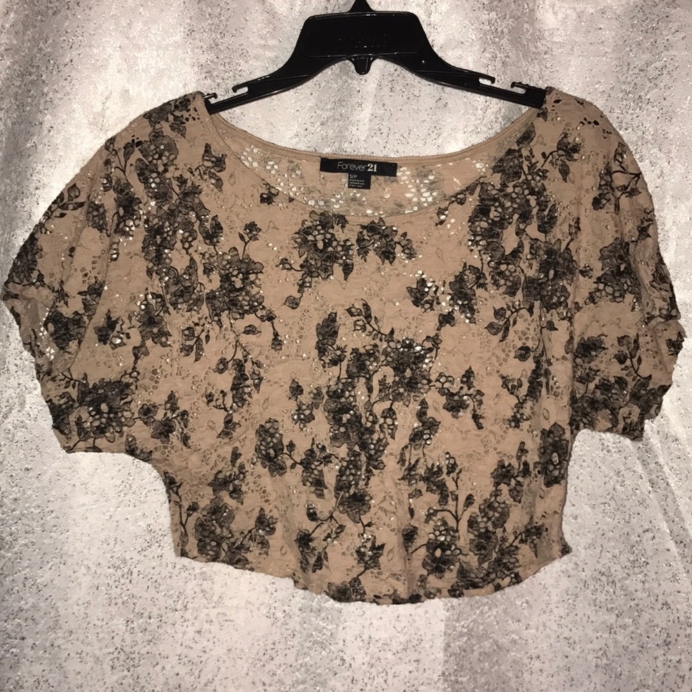 Forever 21 off the should crop top