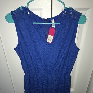 Royal blue lace romper