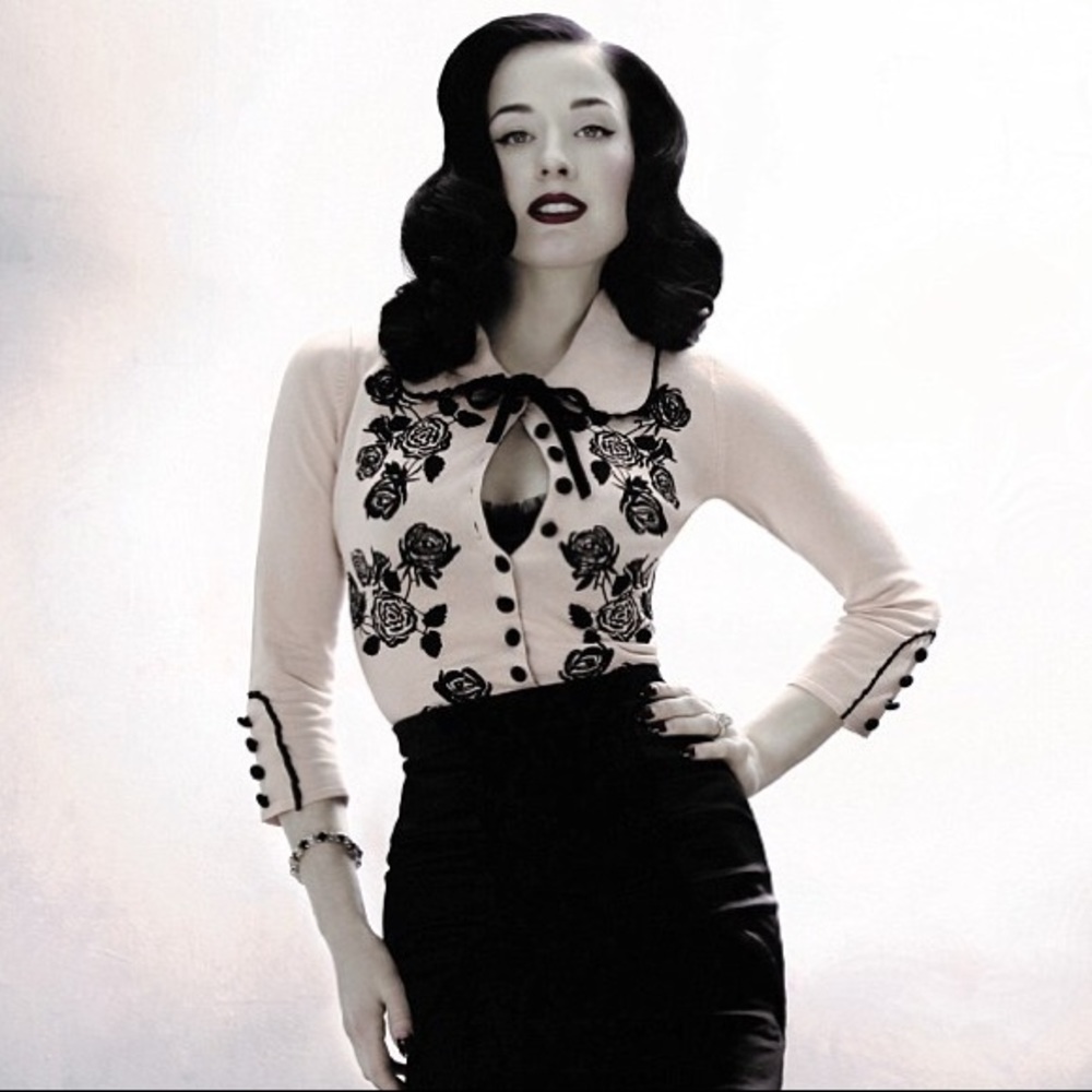 Dita Von Teese Wheels&Dollbaby silver cardigan
