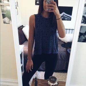 muscle tank with flower design