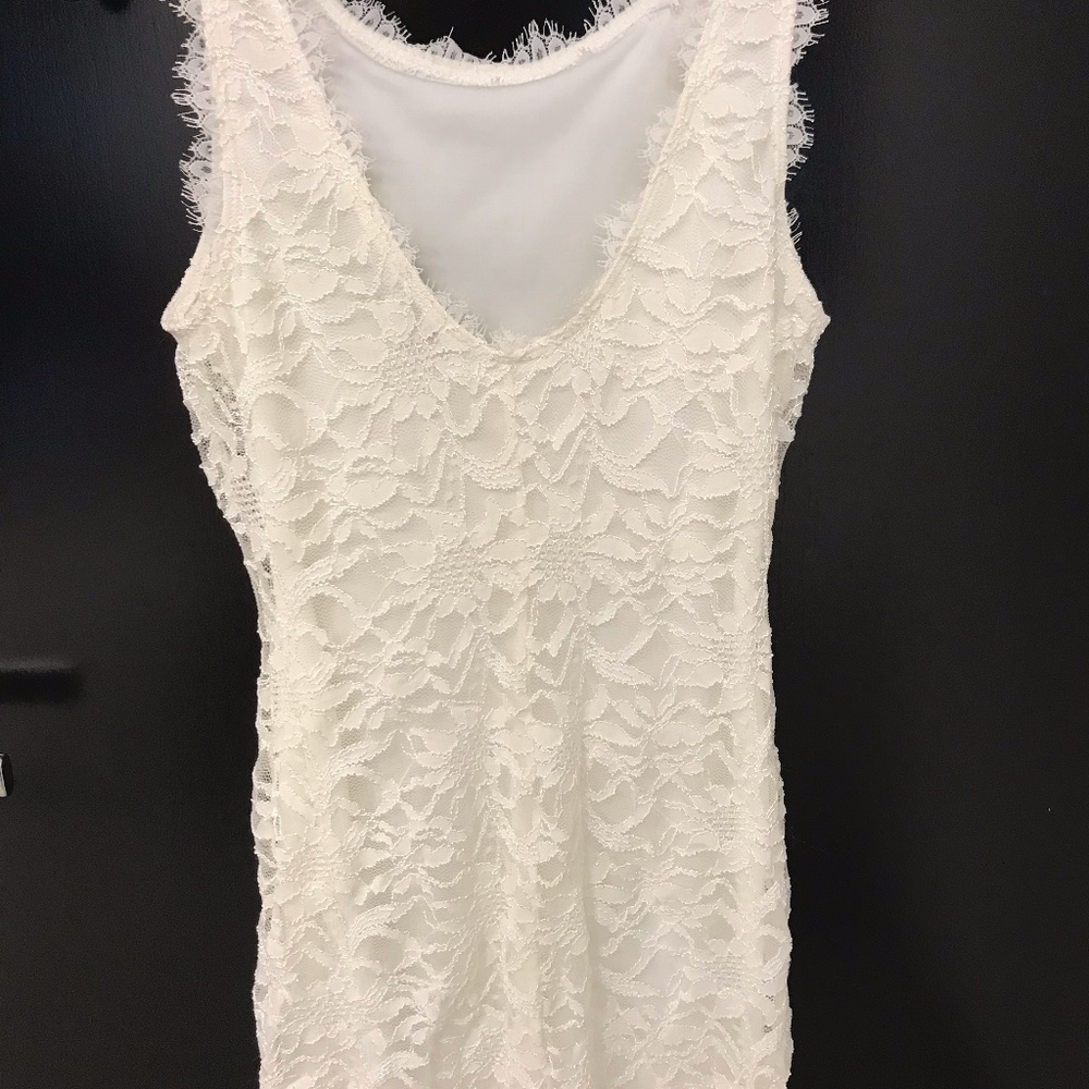 White lace sheath dress NWOT - Picture 2 of 5