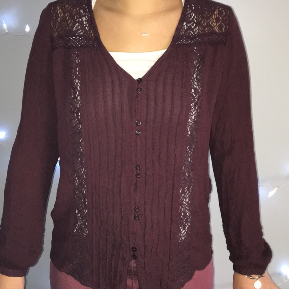 Plum Colored American Eagle Blouse