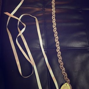 Rose gold rhinestone belt