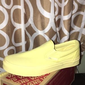 Yellow slide on vans