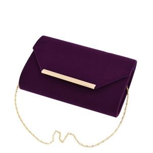 Brand new Velvet clutch with chain