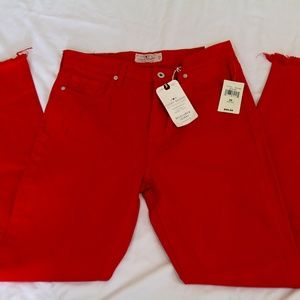 NWT Lucky Brand Red High-Waisted Jeans Size 8