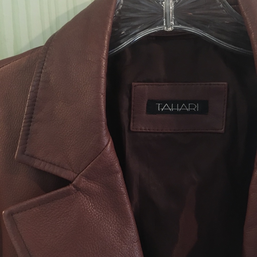 Tahari Leather Statement Jacket - image 2