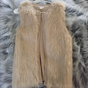 Tan Faux Fur Vest