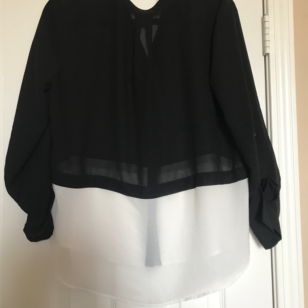 Forever 21 Color Block Blouse Size M - Picture 2 of 4