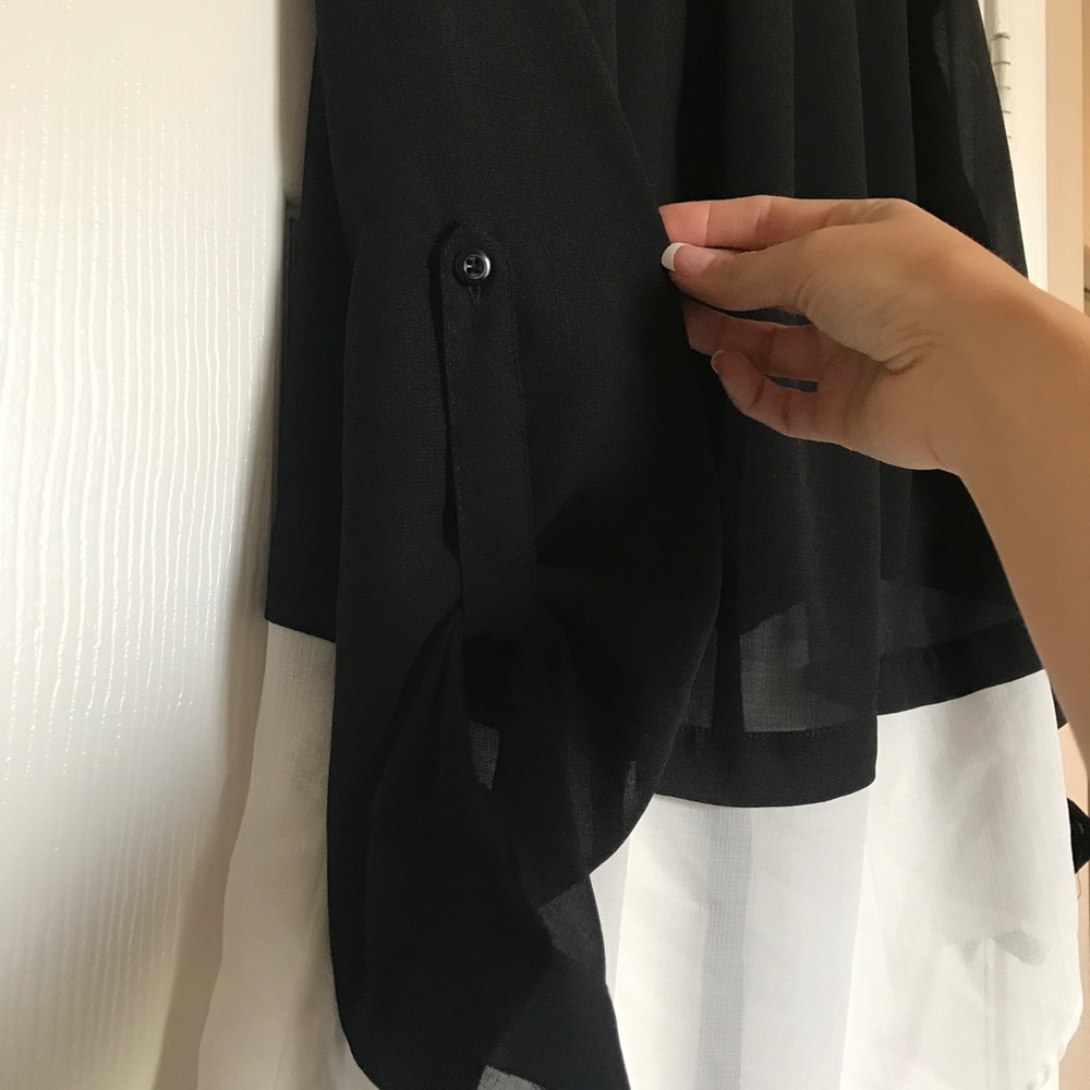 Forever 21 Color Block Blouse Size M - Picture 4 of 4