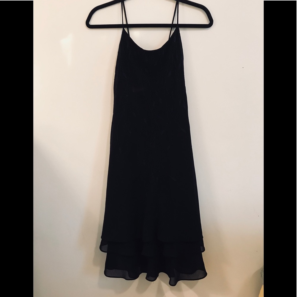 Black midi formal cocktail dress