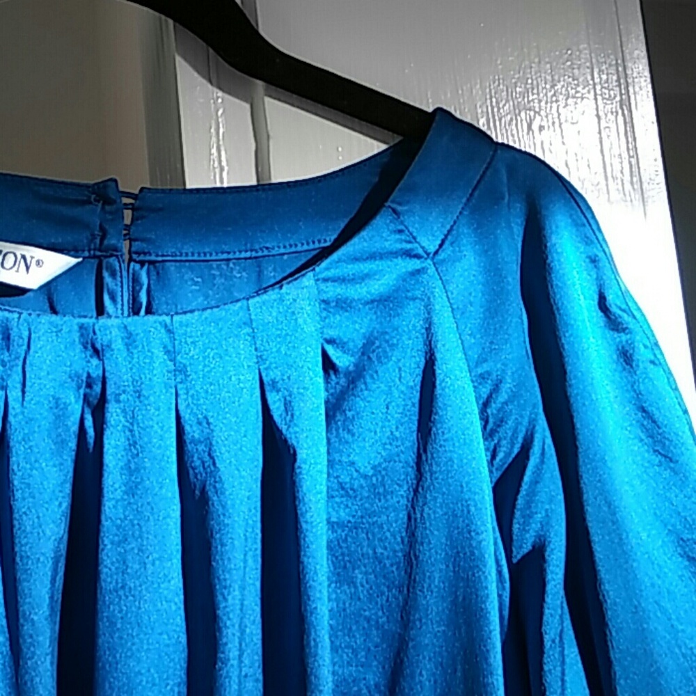 Stretch SILK Blue Silk Top